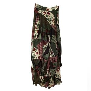 TOV HOLY / NWT the DAMSEL SKIRT floral full patchwork maxi skirt MEdium M